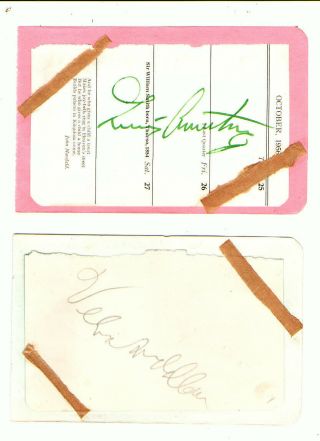 Louis Armstrong,  Velma Middleton Jazz Musicians Signed Autographs