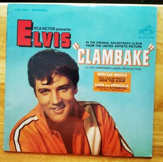 Wow Still Orig.  Elvis Presley " Clambake " With Photo Lsp - 3893