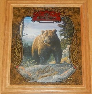 The Bear - Old Milwaukee Beer Mirror Sign