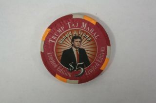 Trump Taj Mahal Casino $5 Chip Donald J.  Trump Limited Edition