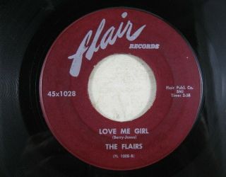 Vintage 45 Record Flair The Flairs Gettin High Love Me Girl Doo Wop