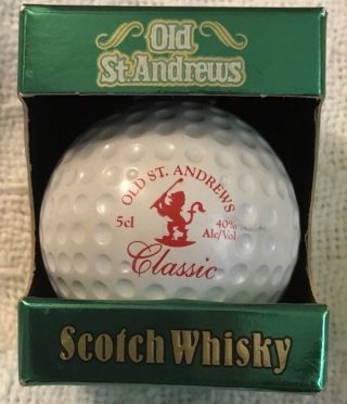 1982 Old St.  Andrews Scotch Whisky Golf Ball Decanter Scotland