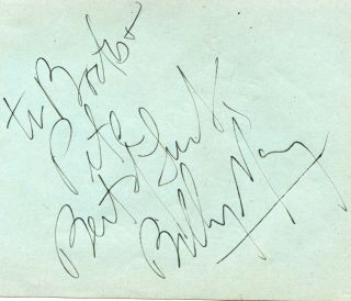 Billy May Signed Vintage Album Page Arranger/composer For Sinatra Big Band Etc