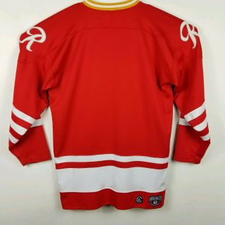 Rainier Beer Hockey Jersey Mens Size XL Casual Industrees Streetwear Red Shirt 2