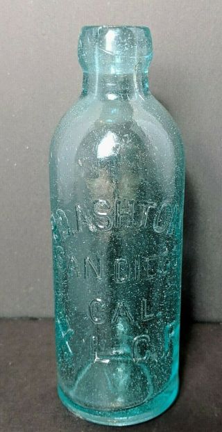 San Diego Hutch Soda - P.  D.  Ashton Xlcr - Aqua Color,  Loaded With Tiny Seed Bubbles