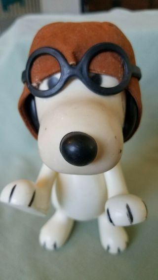 Vintage SNOOPY PEANUTS Pocket Doll WWI FLYING ACE 7” 1966 7