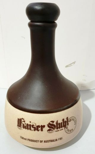 Vintage Kaiser Stuhl Pottery Port Clay Stoneware Bottle / Jug / Decanter Empty D