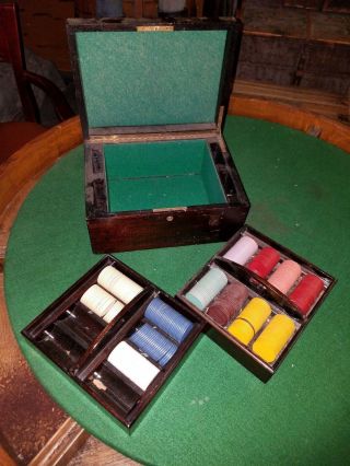 Antique Collectible Poker Chip Caddy 1900 