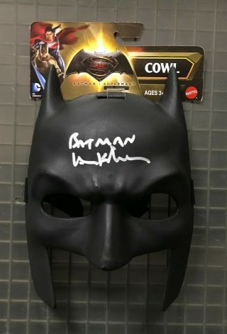 Val Kilmer Signed Batman Cowl Mask Autographed Auto Psa/dna
