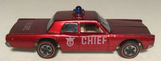 Red Fire Chief Plymouth Fury Cruiser Redline 1970 Vtg Hot Wheels 6469