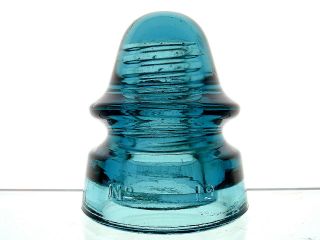 - DARK DELFT BLUE McLAUGHLIN No 19 Signal Glass Insulator 2