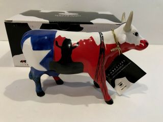 Cow Parade Cowparade Br Yellow Rose 9210 Texas Steer Cowboy Westland