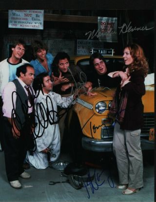 Taxi Hand Signed Autographed Cast Photo W/coa - Signed By 5