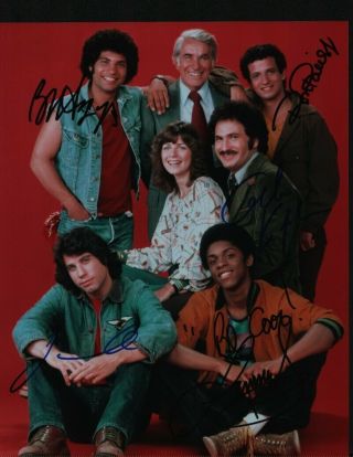 Welcome Back Kotter Hand Signed Autographed Cast Photo W/coa - Signed By 5