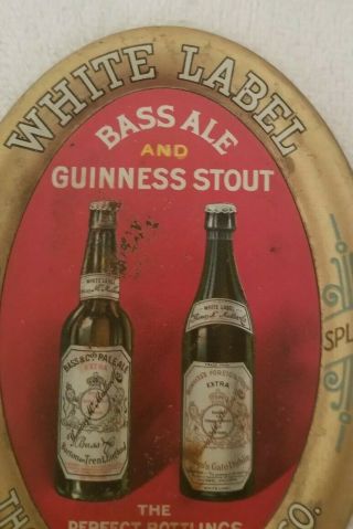 Rare 1890 ' s Pre - Prohibition White Label Thomas McMullen & Co.  Bass Ale Tip Tray 3