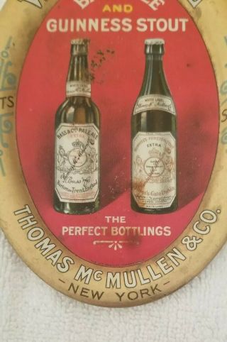 Rare 1890 ' s Pre - Prohibition White Label Thomas McMullen & Co.  Bass Ale Tip Tray 4