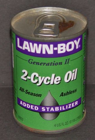 Vintage Lawn - Boy 2 Cycle Motor Oil Tin Can Chain Saw Outboard Can Advertising