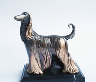 Afghan Hound Dog Sculpture Made Of Artificial Marble Handmade Worldwide Delivery