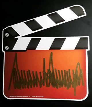 Donald Trump Autograph In Gold On Movie - Shaped Item Card
