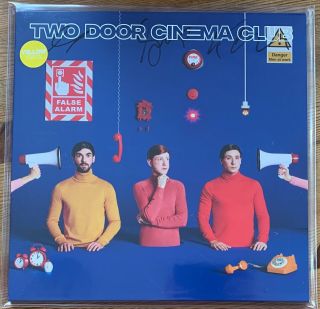 Two Door Cinema Club False Alarm Hand Signed Autographed Yellow Vinyl Lp Album