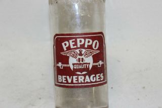Peppo Beverages Soda Bottle,  Dr.  Pepper Bottling Co.  Shreveport,  Louisiana 1939