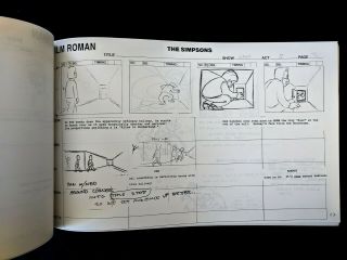 Simpsons Production HURRICANE NEDDY Storyboard 43 pgs 1996 5