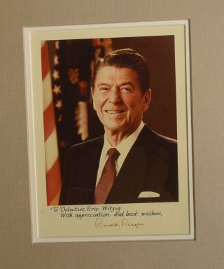 Ronald Reagan Signed Framed Photograph