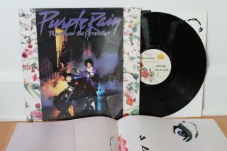 Prince Purple Rain Lp (warner Bros 1 - 25110,  Orig 1984) Vg,  In Shrink,  Poster