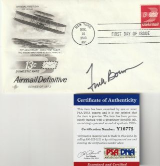 Nasa Apollo Astronaut Frank Borman Psa Cert Autograph Auto Signed 1st Day Issue