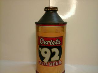 12oz conetop beer can (OERTELS 92 LAGER BEER) by OERTELS brewing co. 2