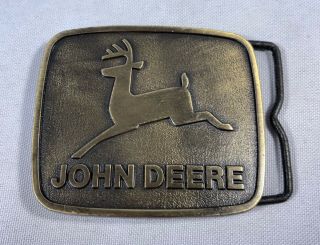 John Deere Belt Buckle Vintage Logo 1981