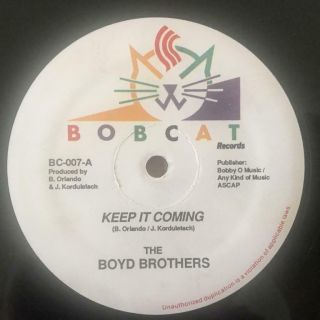Hi - Nrg 12 " Boyd Brothers Keep It Coming Bobcat Records Rare Bobby O Prod.