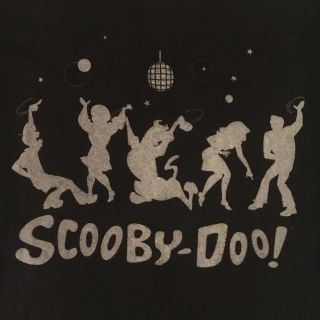 1999 Black Scooby Doo T Shirt - Disco Ball Dancing - Licensed - Nwot - (l)