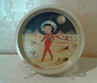 Vintage Advertising Betty Boop In Orbit Lulu Soda Tin Tray