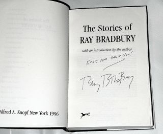 The Stories of Ray Bradbury by Ray Bradbury (1996 Hardcover) Autograph Signature 3