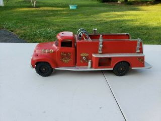 Vintage 1956 1950’s Tonka No.  5 Metal Toy Pumper Fire Truck.