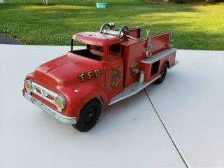 Vintage 1956 1950’s Tonka No.  5 Metal Toy Pumper Fire Truck. 2