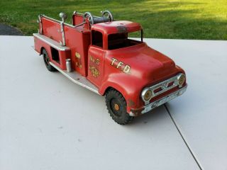 Vintage 1956 1950’s Tonka No.  5 Metal Toy Pumper Fire Truck. 3