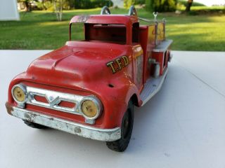 Vintage 1956 1950’s Tonka No.  5 Metal Toy Pumper Fire Truck. 7