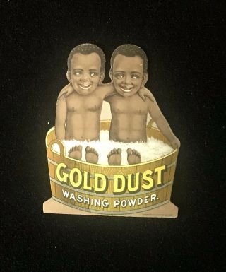 Victorian Die Cut Trade Card Advertising Gold Dust Washing Powder