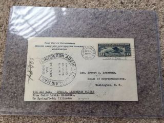 Charles Lindbergh FDC First Day Cover Hand Signed Autographed 6