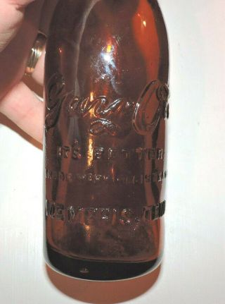 Rare Straight Side Amber Gay - Ola Bottle " Memphis,  Tenn.