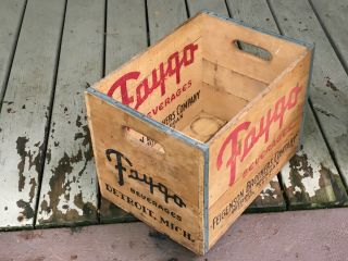 Very Old Faygo Wood Crate Great Graphics - Circa 1930 