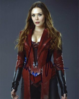 Elizabeth Olsen Avengers Age Of Ultron In Person Signed Photo Uacc