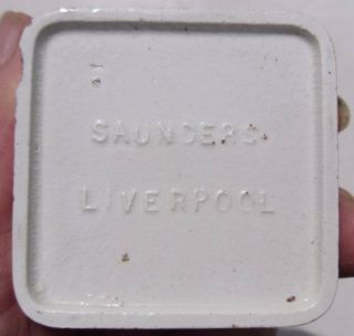SAUNDERS LIVERPOOL CAMPHOR TOOTH PASTE POT LID AND BASE 7