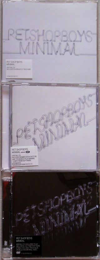 Pet Shop Boys Minimal Uk 2 Cd/dvd & 7 " Set Htf Tennant Lowe