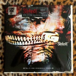 Slipknot Vol.  3: The Subliminal Verses 2lp Record Store Day Limited Clear Vinyl