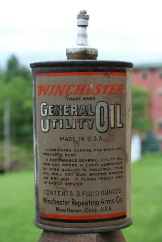 Antique Winchester Repeating Arms Co.  General Utility Oil 3 Oz.  Can - Not Gun Oil
