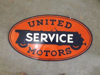 Porcelain United Service Enamel Sign Size 36 " X 20 " Inches Double Sided