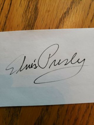 Elvis Presley Signed Piece Of Paper